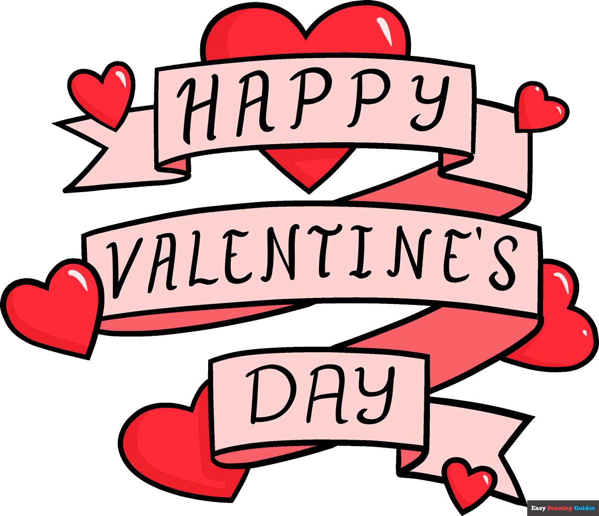 how to draw a valentine's day card - really easy drawing tutorial